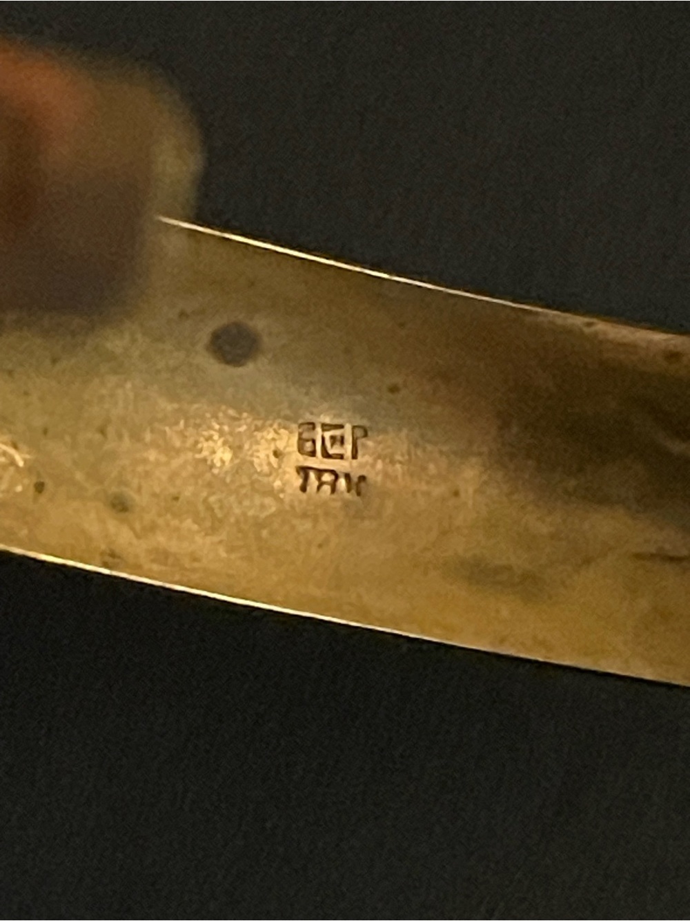 Engraved Gold-Tone Cuff Bracelet - Picture 4 of 6